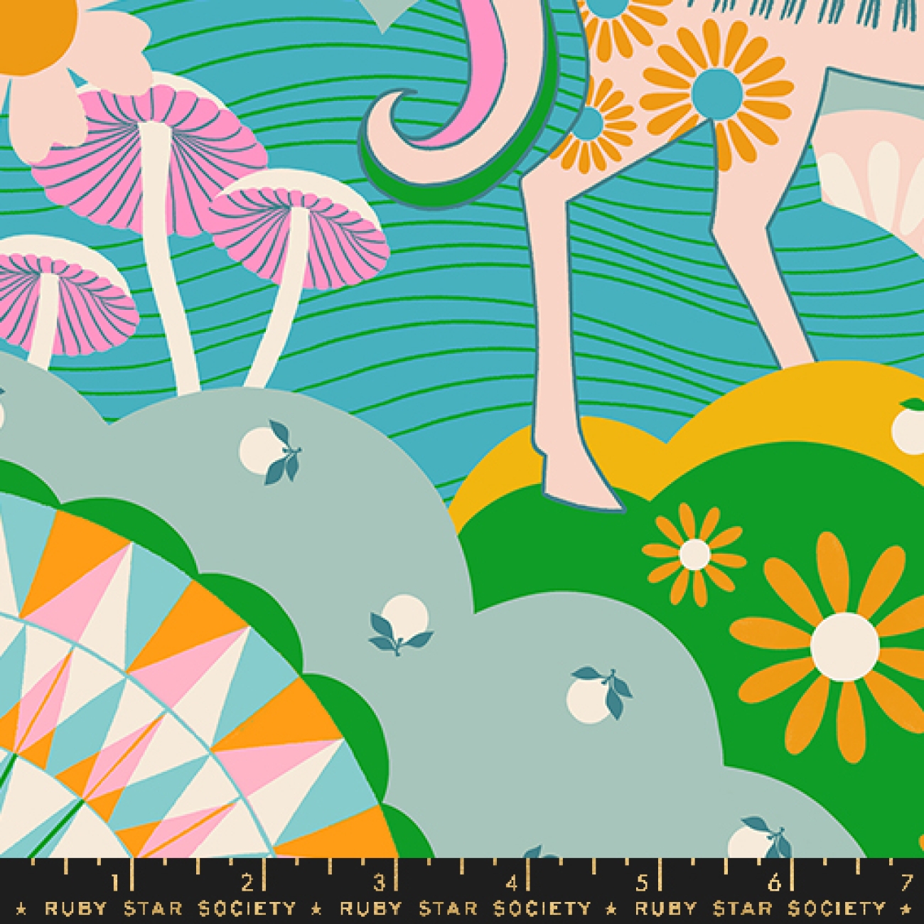 Patchwork Baumwolle - Ruby Star Society - Melody Miller - Carousel - Carousel Turquoise